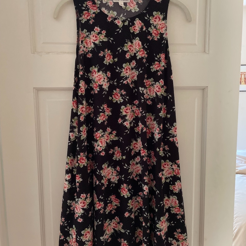 Nine Britton Black Floral Mini Dress